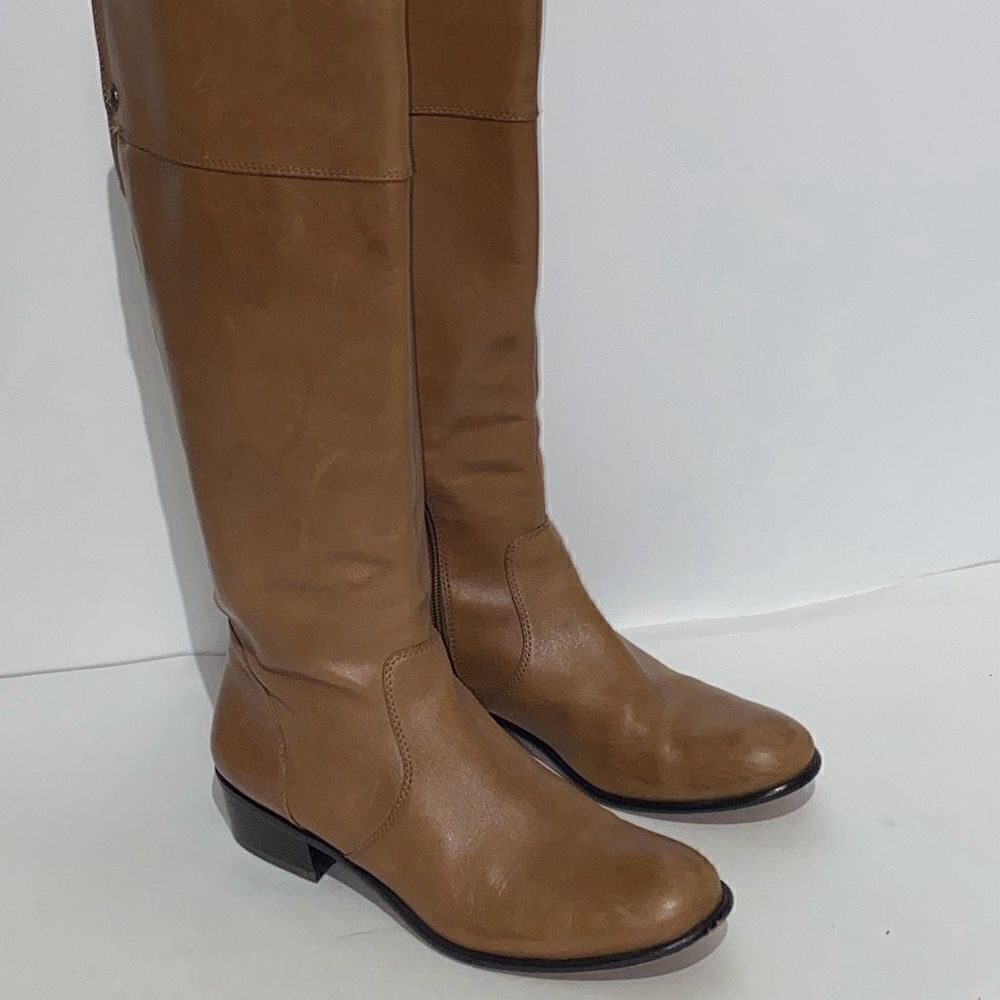 Corso Como Women's Over The‎ Knee Side Zip Leather Riding Boots Brown Size 8M
